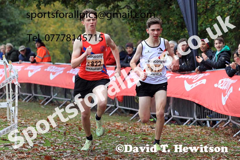 Boys Under-15s, 2022 National Cross Country Relays, Berry Hill Park, Mansfield.  Photo: David T. Hewitson/Sports for All Pics